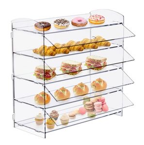 Moderne umwelt freundliche benutzer definierte transparente Acryl-Kuchen-Vitrine für Box-Aufbewahrung-und Präsentation ständer - Product Image 2