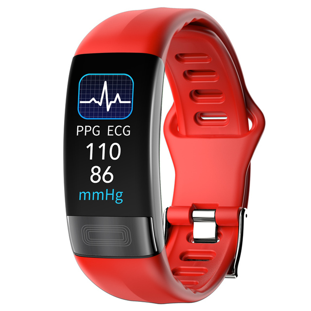 New Arrival P11 Plus Smart Bracelet IP67 TFT ECG+PPG Body Temperature Blood Pressure Heart Rate Monitor Pedometer Smart Watches