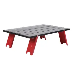 Meja lipat luar ruangan, Meja lipat memanjat gunung berkemah Mini, Ultra ringan dan nyaman aluminium Aloi