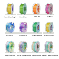 Filament plastique extrudé PLA soyeux de haute qualité, dégradé jaune-vert, pour impression 3D, idéal pour modèles DIY