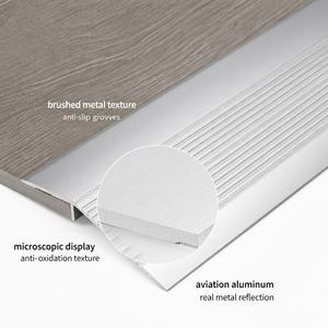 Sunsbuild Profilé de transition moderne en aluminium pour sols, seuil de porte, rampe de réduction pour carrelage et bois, usage hospitalier et hôtelier - Product Image 2