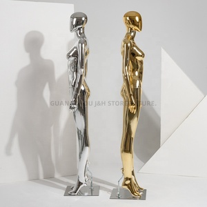 Maniquíes de Cuerpo Entero de Lujo en Dorado, Modelo Femenino de Pie, Maniquí Sexy para Exhibición de Ropa - Product Image 5