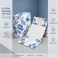 Boîte cadeau magnétique pliable de luxe, emballage en papier rigide imprimé sur mesure avec laminage mat pour vêtements et cadeaux