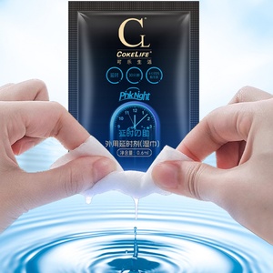 COKELIFE OEM 20 piezas/caja Toallitas orgánicas retardantes del dolor sexual con extracto herbal, toallitas húmedas con aceite para retrasar la eyaculación en hombres - Product Image 1