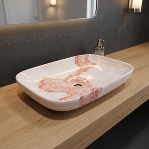Rectangle Table Top Céramique Bassin Vanité Évier Hôtel Brillant Lavabo Lavabo Noir À La Main En Céramique Art Bassin Salle De Bains Lavabo - Product Image 3