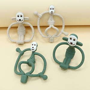 Juguetes de Silicona para la Dentición - Estilos de <span class=keywords><strong>Mono</strong></span> Sentado y <span class=keywords><strong>Mono</strong></span> Pensativo, Juguetes Masticables para Bebés con Diseño Texturizado y Fácil Agarre - Product Image 1