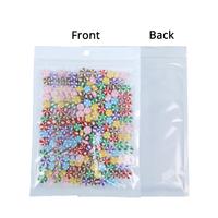 100 pcs/Pack Écologique Clair Fenêtre Blanc Mylar Noix Emballage Alimentaire Zip Lock Pouch Bonbons Sac Avec Trou Rond