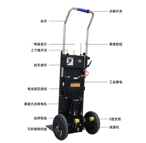 Điện Xách Tay Hai Bánh Xe Có Thể Gập Lại Nhiệm Vụ Nặng Nề Cầu Thang Leo Lên Tay Xe Tải Trolly Nâng Xe Đẩy Mang Hàng Hóa Nặng Lên Tầng - Product Image 4