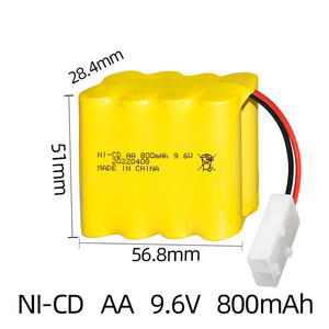 מכירה ישירה במפעל 300 אמא 400 מה 500 אמא 600 מה <span class=keywords><strong>700mah</strong></span> 800mah NI-CD מותאם אישית <span class=keywords><strong>aa</strong></span> 9.6 חבילת סוללה נטענת - Product Image 5