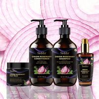 Produk krim Anti rambut rontok, Label pribadi organik perawatan rambut Set pertumbuhan bawang pelembab Biotin perbaikan sampo produk krim rambut rontok