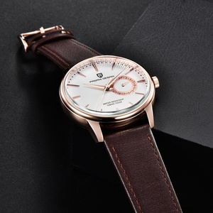 Montre Pagani Design 1654 en acier pour homme, bracelet en cuir véritable, analogique, affichage du mois, 100 m, montre-bracelet en cuir pour homme - Product Image 6