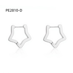 Pendientes de aro Amy Amy Star de acero inoxidable, joyería de moda para mujer, regalo de moda PE2810 - Product Image 2