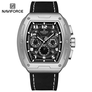 Reloj de Pulsera de Cuarzo NAVIFORCE de Primera Marca para Hombre, Resistente al Agua, Cronógrafo, Popular, con Correa de Cuero Genuino, Ideal para Regalo - Product Image 4