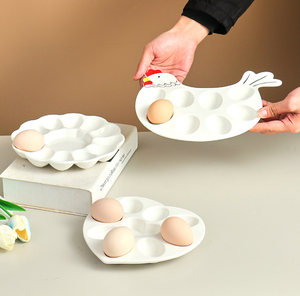 Керамический поднос для яиц креативный церемониальный поднос для завтрака в западном стиле - Product Image 4