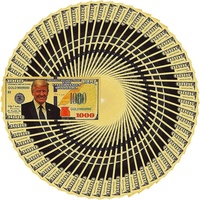 Billet de banque factice US en feuille d'aluminium Or noir 24K, motif billet de 100 dollars, étanche, pour collection et cadeaux de fête, billets de banque USD