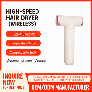 Sèche-cheveux sans fil portable avec grande batterie, sèche-cheveux de voyage sans fil haute vitesse - Product Image 1
