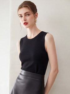 Nueva Llegada: Top de Verano para Mujer, Camiseta sin Mangas de Algodón, Cuello Redondo, Estilo Crop Top para Chicas - Product Image 2