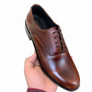 Chaussures de mariage montantes pour hommes en cuir véritable, légères, style unique, faites à la main, pour l'automne - Product Image 5