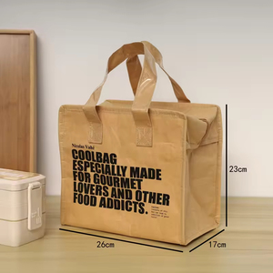 2025 zhyd thân thiện với môi không thấm nước Kraft túi giấy mát màu sắc tự nhiên nhiệt cách điện Túi tái sử dụng và có thể giặt - Product Image 3