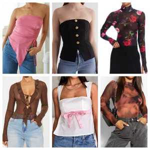 Tops Sexys de Moda para Mujer, Baratos, de Poliéster/Algodón, Verano 2026, Venta al Por Mayor, Envío Mixto - Product Image 4