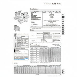 MXS12-40BSAT โต๊ะสไลด์ลมนิวเมติก SMC - Product Image 1