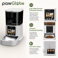 Distributeur automatique intelligent pour animaux de compagnie avec écran, caméra à distance, minuterie, appel vocal pour chats et chiens, double alimentation