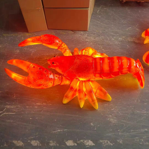 Escultura de Langosta Personalizada IP65, Estatua Artística de Resina para Jardín, Restaurante de Mariscos, Decoración LED, Letreros para Tiendas de Año Nuevo - Product Image 1