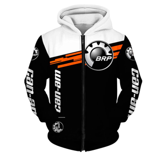 Sweat-shirt à capuche décontracté pour l'extérieur, à manches régulières, avec impression numérique de personnages de course moto, collection automne, marque privée - Product Image 1