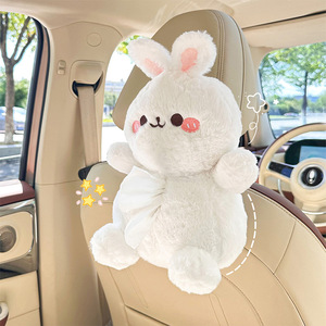 Caja de pañuelos de felpa con diseño de oso de dibujos animados, cubierta para el respaldo del asiento del coche, para uso en el coche y en el hogar - Product Image 4