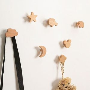 Solid Wood Modern Drawer Knobs Sticky No Drilling Kitchen Bedroom Furniture Handles Durable Easy Installation - Product Image 1