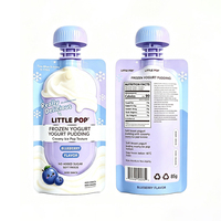 Pochette souple personnalisée réutilisable en plastique avec bec verseur pour jus de fruits, boissons, aliments pour bébés et yaourts