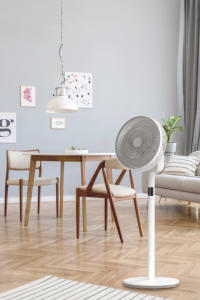 डीसी मोटर 12 "के साथ खड़े हो जाओ हवा परिसंचरण प्रशंसक डीसी मोटर 3D हिला सिर के साथ तापमान संवेदन आवृत्ति रूपांतरण - Product Image 2