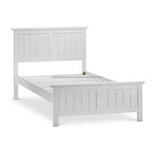 Contemporary <b>Single</b> Children's <b>Bed</b> in Modern Minimalist Design White <b>Wood</b> Frame Bedroom Indoor Decoration for Hotel Apartment - Product Image 2