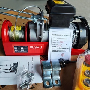 Treuil électrique miniature Pa500 personnalisé de 150 kg, largement utilisé, treuil électrique de 500 kg mobile avec dispositif de limitation - Product Image 1