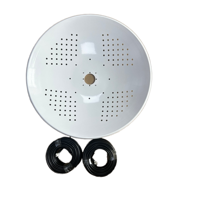 YSTOOM YG142342 20M 90cm Dish Plate 2x2 MIMO 4G 5G Antenna Feeder Cable 34dbi Gain Horizontal/Vertical Polarization 2*n Female