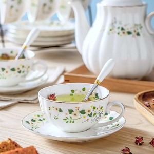 Ceramic Tea Set - Small Floral <b>Pumpkin</b> Teapot with 6 <b>Cups</b> 6 Saucers and Rack - Product Image 3