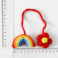 Pendentifs en laine au crochet motif flocon de neige, feuille, chariot de fruits, arc-en-ciel, pêches, citrons, poires, kakis, pastèques pour la Fête des Mères