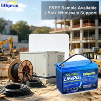 Batterie de chariot élévateur industriel au phosphate de fer et de lithium de qualité A 24V 100AH pour centre de distribution, sans entretien, CE RoHS UN38.3 UL