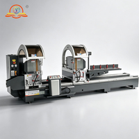 Machine de découpe de profilés en aluminium CNC à double tête pour la découpe d'angles à 45 et 90 degrés dans l'industrie des portes et des fenêtres