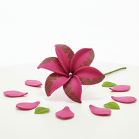 Offre Spéciale : Fleurs Hawaïennes en Mousse Imprimées pour Danseuses, Fêtes, Vacances d'Été à la Plage, Accessoires Cheveux