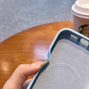 <span class=keywords><strong>Coque</strong></span> de téléphone en silicone liquide de haute qualité avec anneau magnétique, compatible avec <span class=keywords><strong>iPhone</strong></span> 17/16/15/14/13/12 - Product Image 5