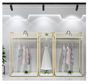 Nordic Iron Suit Hanger Corrosion Protection Women's Side Hanging Clothing Display Rack for Floor Store <strong>Shelving</strong> - Product Image 3