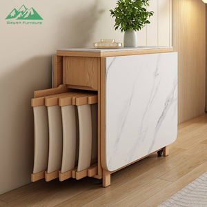 <span class=keywords><strong>Tavolo</strong></span> da Pranzo Pieghevole Wayon <span class=keywords><strong>con</strong></span> Piano Ribaltabile, <span class=keywords><strong>Tavolo</strong></span> da <span class=keywords><strong>Cucina</strong></span> Estensibile per Piccoli Spazi <span class=keywords><strong>con</strong></span> Contenitore - Product Image 4