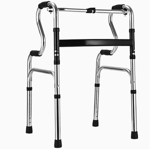 <b>Walker</b> Stainless Steel <b>Folding</b> Walking Frame Support For Post Surgery Mobility Assistance - Product Image 1