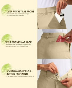 Vente en gros <span class=keywords><strong>Short</strong></span> de golf personnalisé léger et extensible à séchage rapide pour femmes <span class=keywords><strong>Short</strong></span> cargo pour la <span class=keywords><strong>randonnée</strong></span> en plein air avec poches profondes - Product Image 3