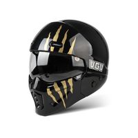 Casco Integral Retro Scorpion con Certificación DOT/3C, Aerodinámico, ABS+EPS, Transpirable, para Motociclismo de Verano, para Hombres y Mujeres