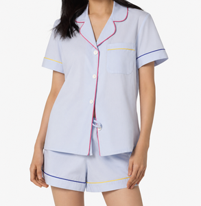 <span class=keywords><strong>Ensemble</strong></span> <span class=keywords><strong>de</strong></span> pyjama pour femmes, chemise à col rabattu, boutons, manches courtes, short, <span class=keywords><strong>pantalon</strong></span>, coton respirant, vêtements <span class=keywords><strong>de</strong></span> nuit - Product Image 1