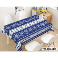 Nappe de table rectangulaire en plastique, motif festif de Noël, résistante aux taches d'huile, imperméable, écologique, facile à nettoyer, très résistante