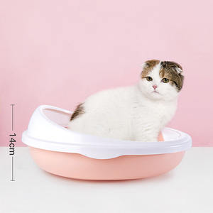 Meilleures ventes de fournitures pour animaux de compagnie Grand bac à litière pour chat PP de luxe semi-fermé Toilette pour chat facile à nettoyer avec pelle à litière pour chat - Product Image 3