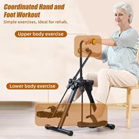 Bicicleta de Ejercicio Plegable Antideslizante para Personas Mayores con Ventosas Amortiguadoras, Pedalador para Terapia Física Sentado, Ejercicios de Brazos y Piernas